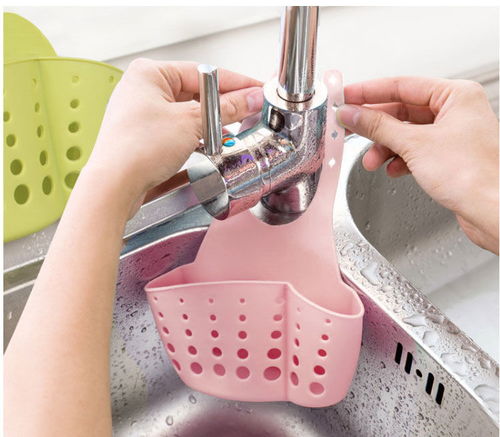 廚房衛具收納好幫手 棕色多規格塑料瀝水籃掛籃